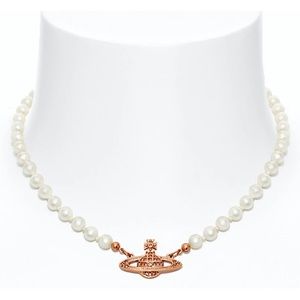 Vivienne Westwood Pink Gold Mini Bas Choker. Comes with pouch.